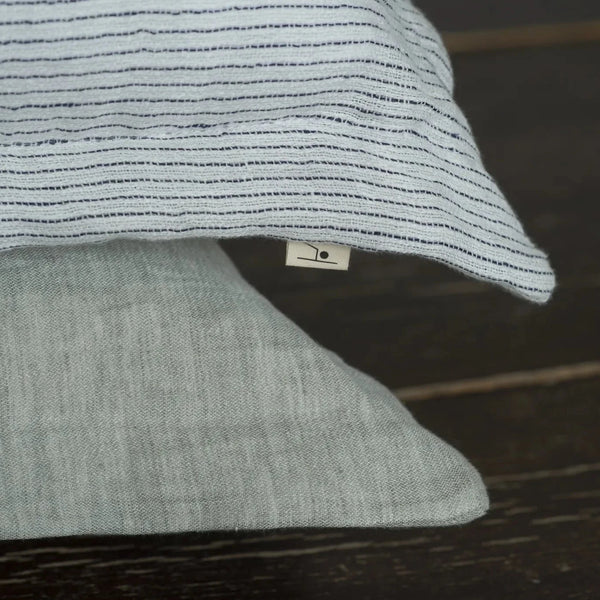 Pisco cushion cover woven stripe linen bedroom styling