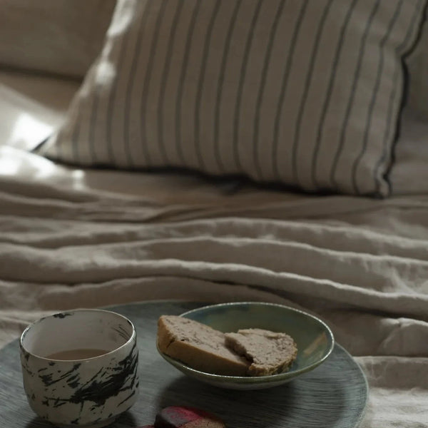 Marcel cushion cover invisible zip linen stripe kO Store