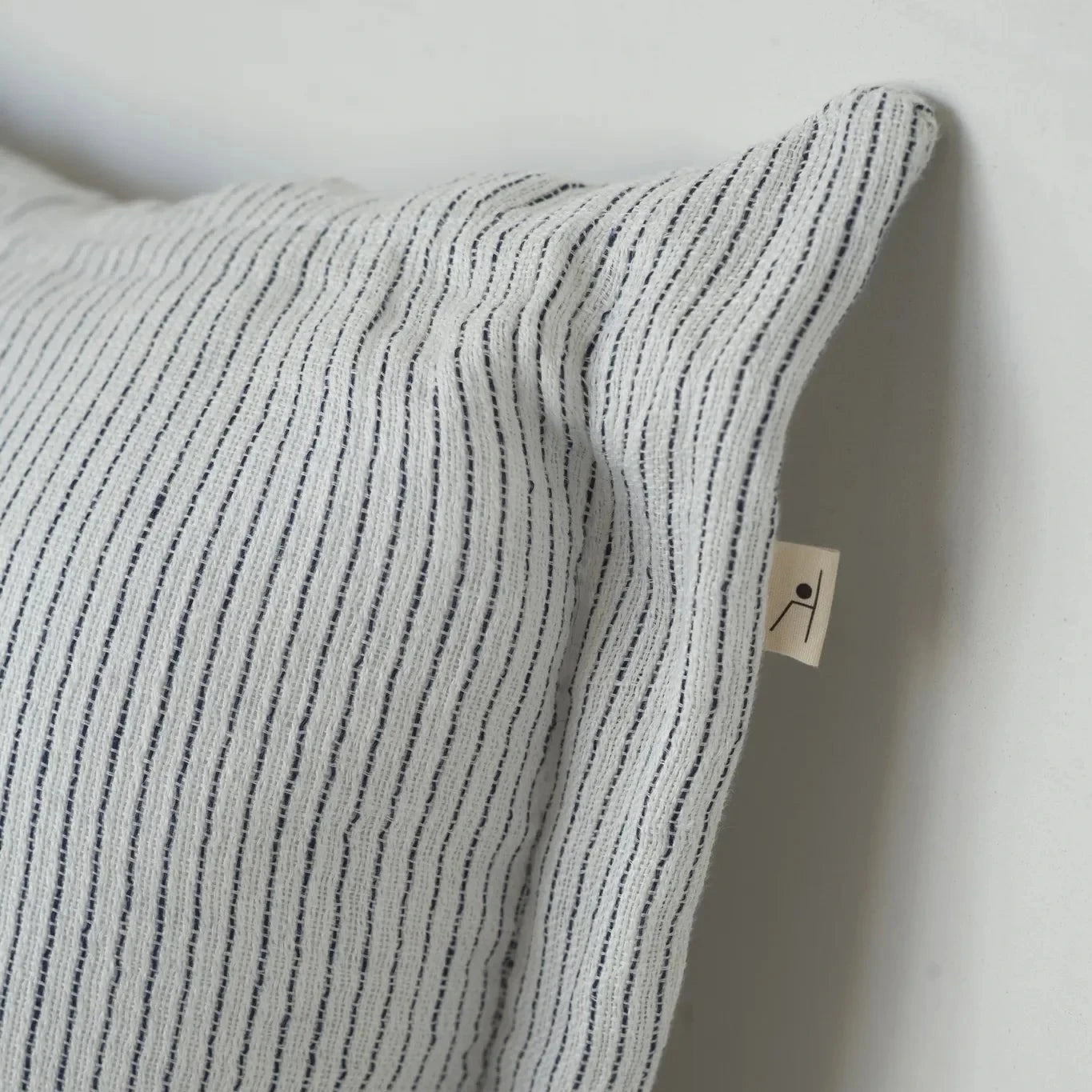 Pisco cushion cover flap closure back detail natural linen