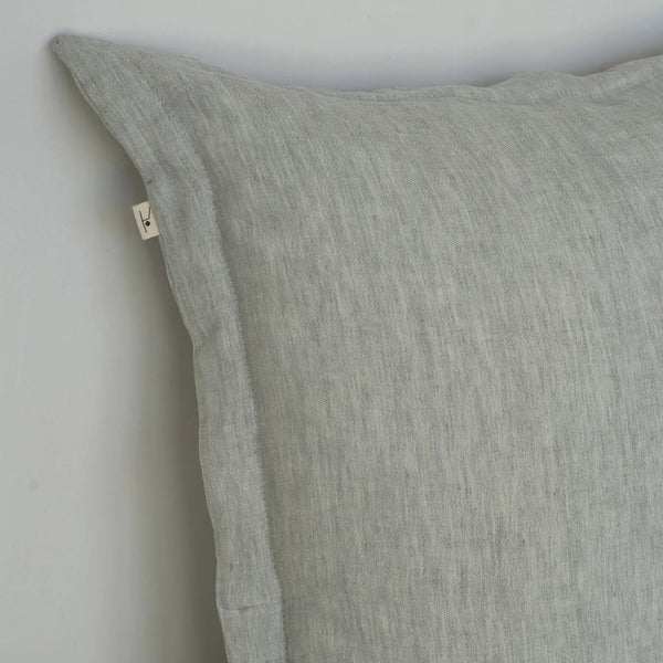 Marlene cushion cover 100% linen flap closure sage grey