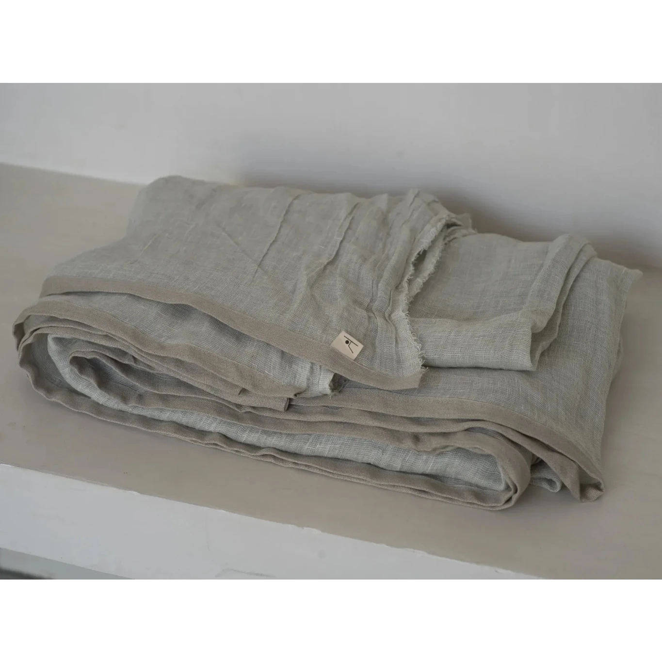 Linas throw styled on bed 310x250 cm Barcelona design