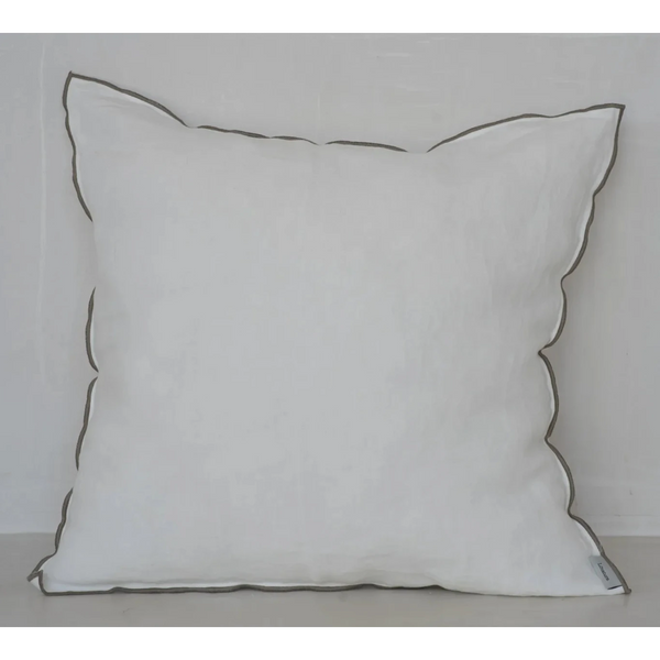 Linatura cushion cover blanc 50x50 cm invisible zip linen