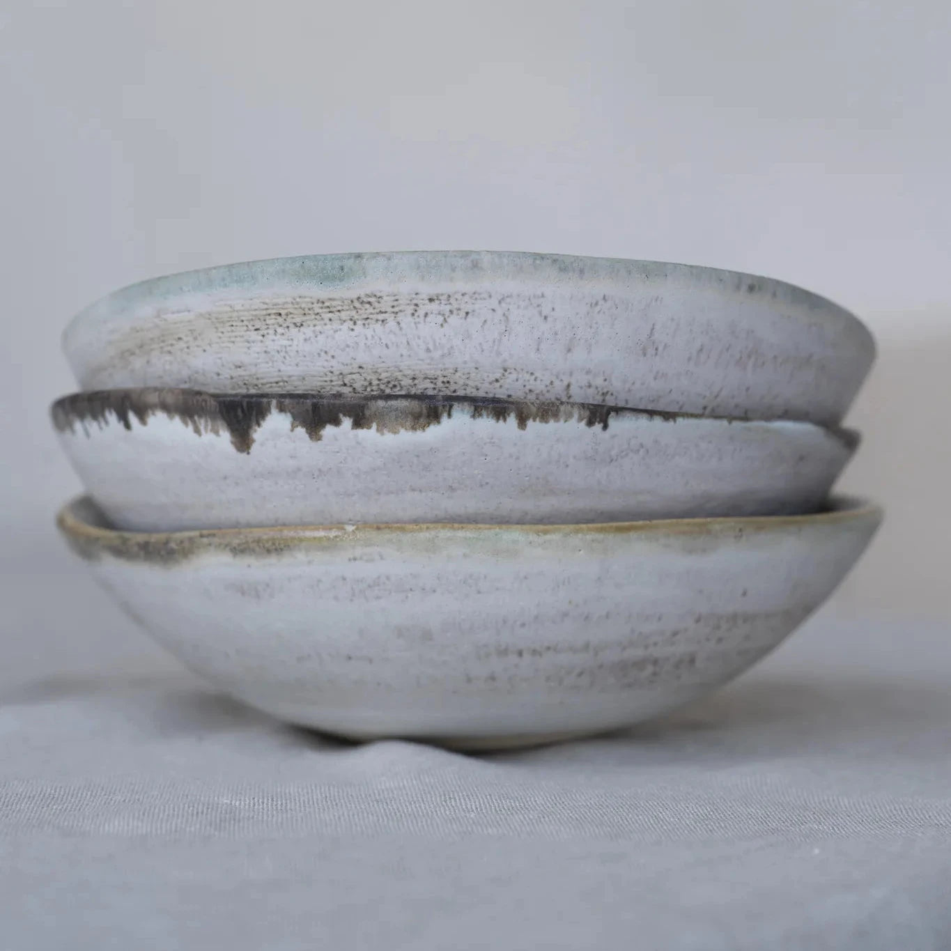 XII celadon stoneware bowl lifestyle linen kO Store