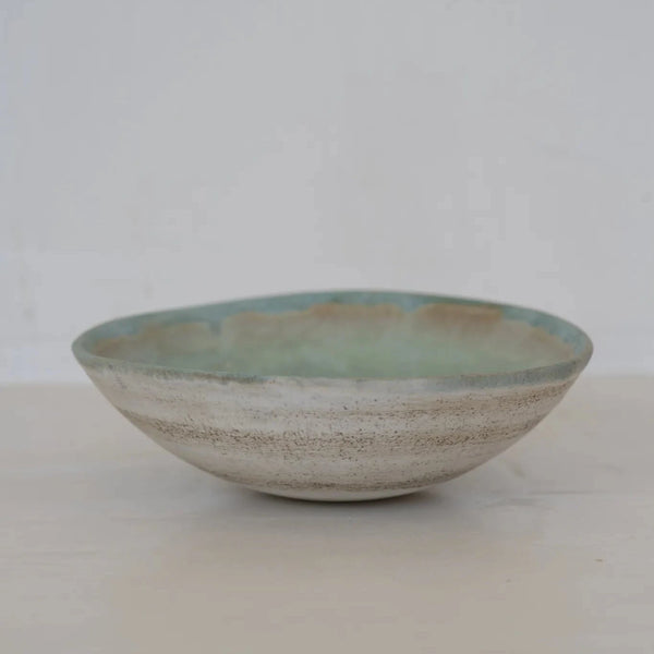 XII hand-thrown stoneware celadon bowl W20cm Carme Balada