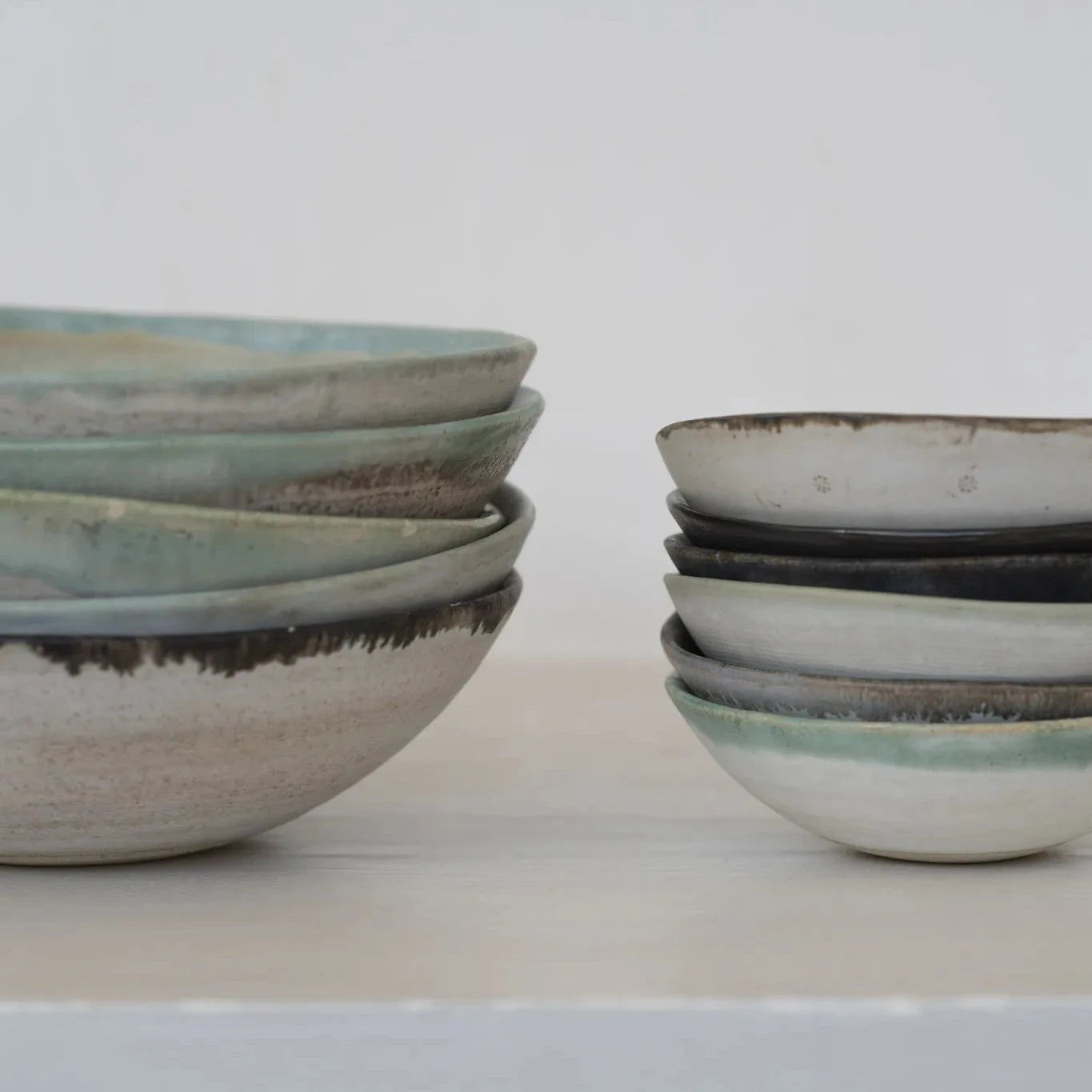 XII celadon bowl top view wabi-sabi stoneware kO Store
