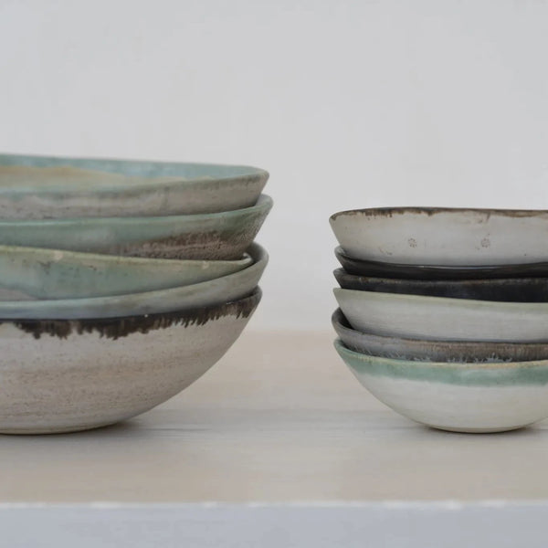 XII celadon bowl top view wabi-sabi stoneware kO Store