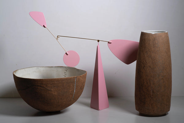 Mobile pink ceramics