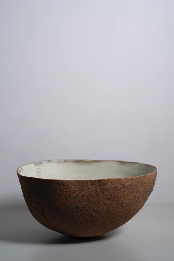 Japanese cereamic bowl brown front