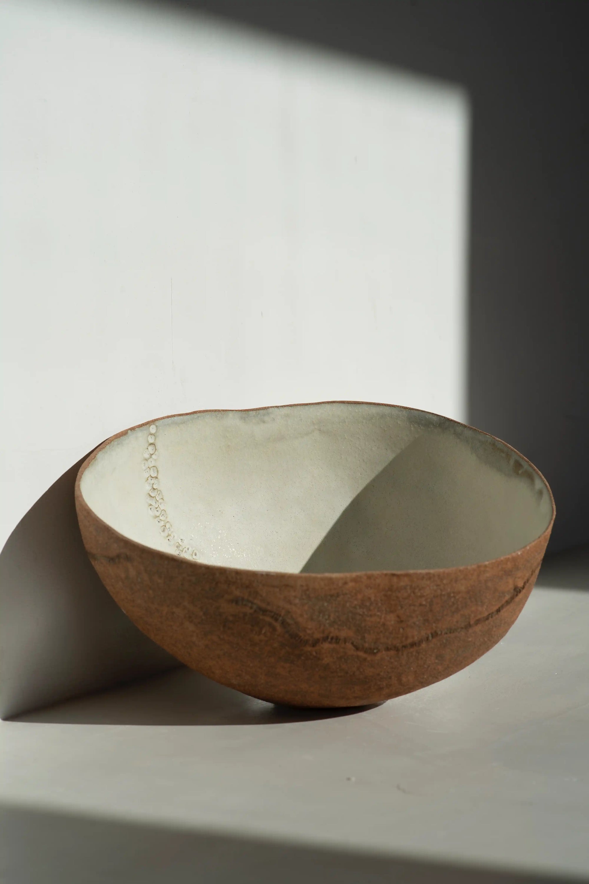 Japanese ceramic bowl brown