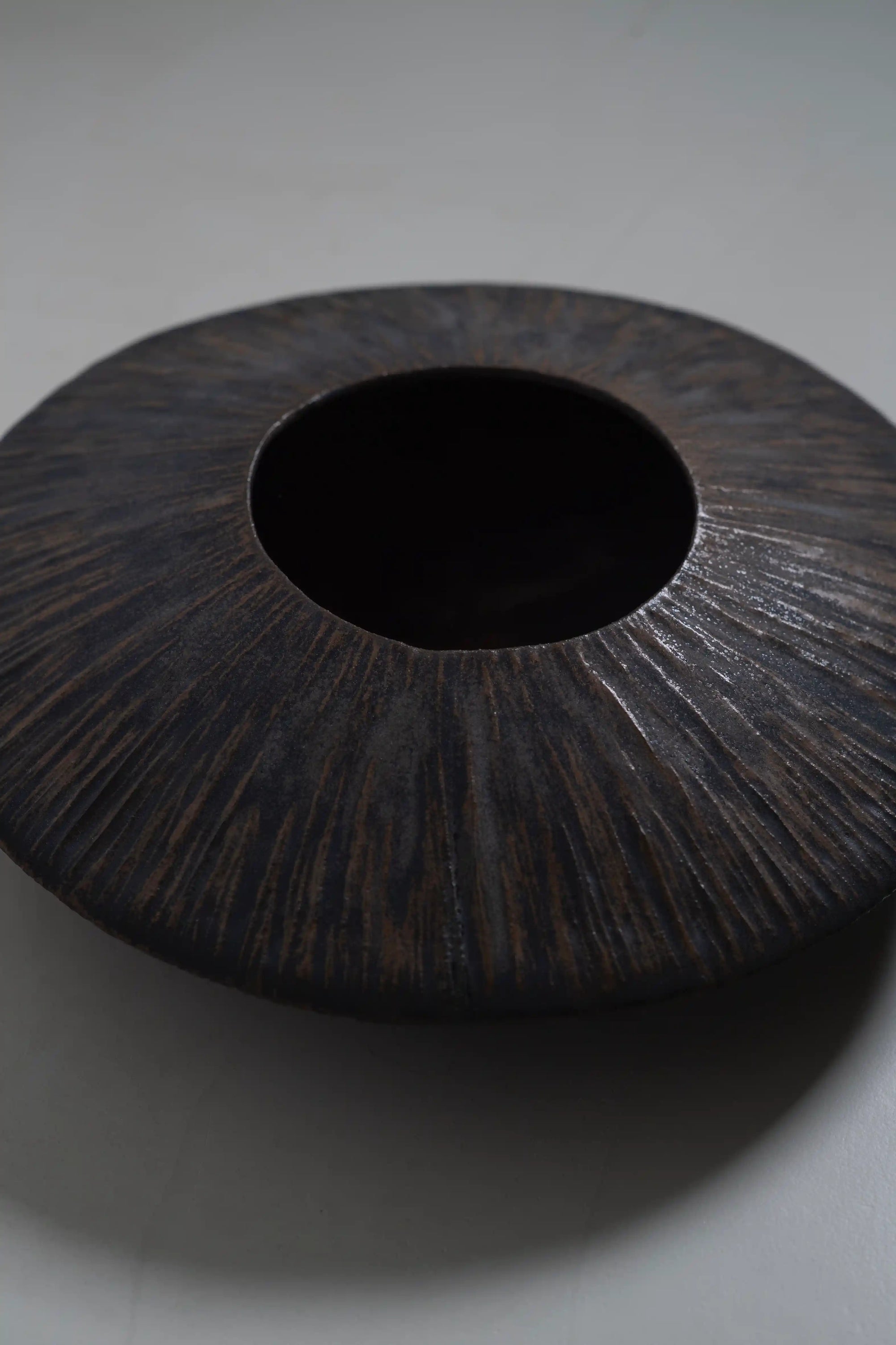 Japanese ceramic topped plate hole