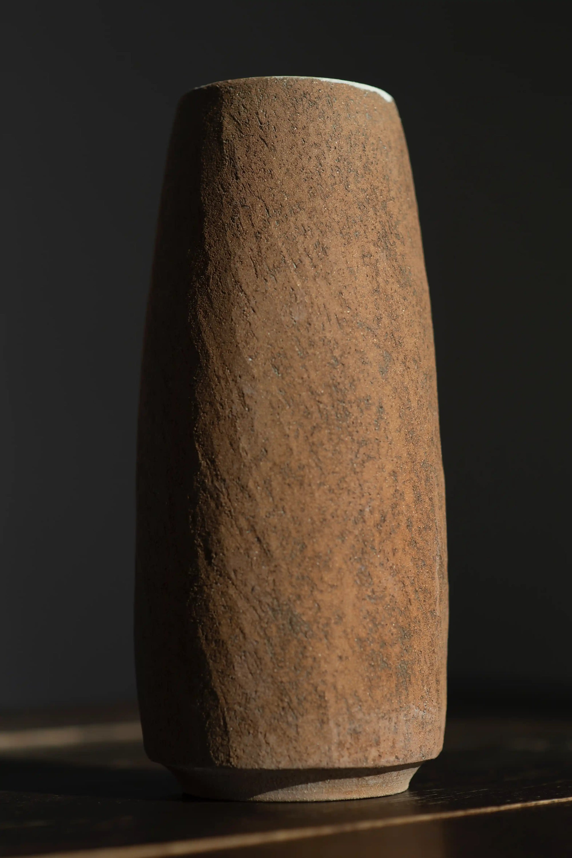 Japanese ceramic vase brown