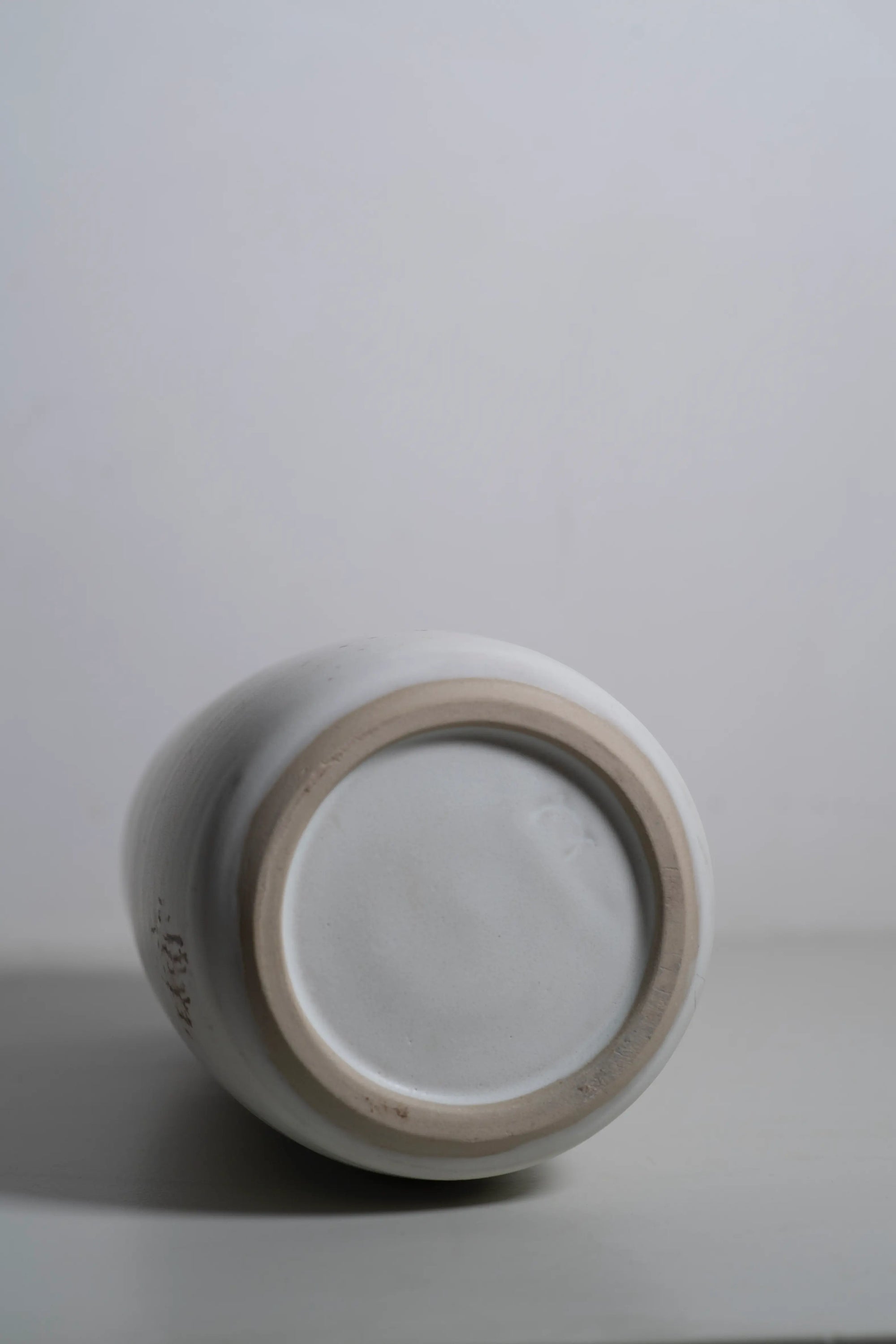 Japanese ceramic vase white bottom