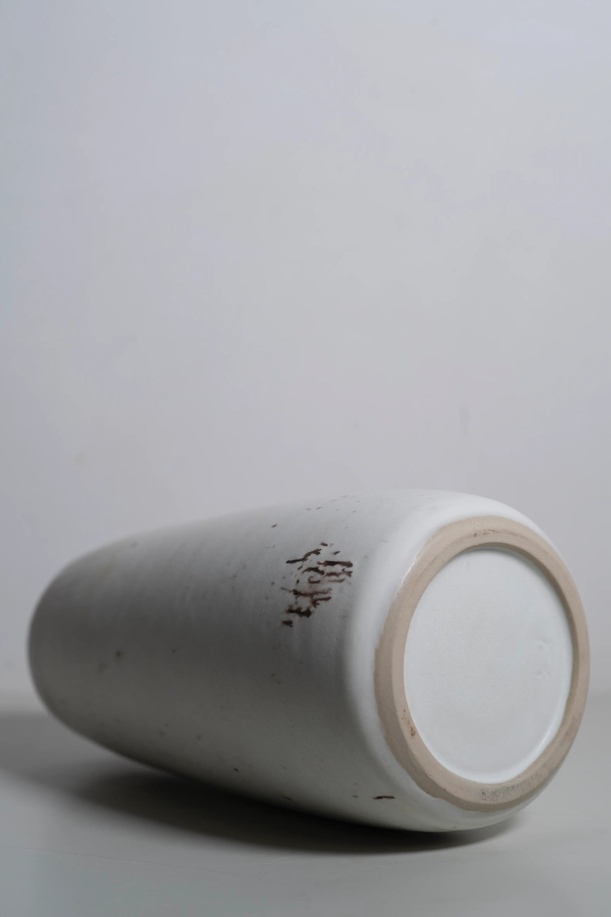 Japanese ceramic vase white side