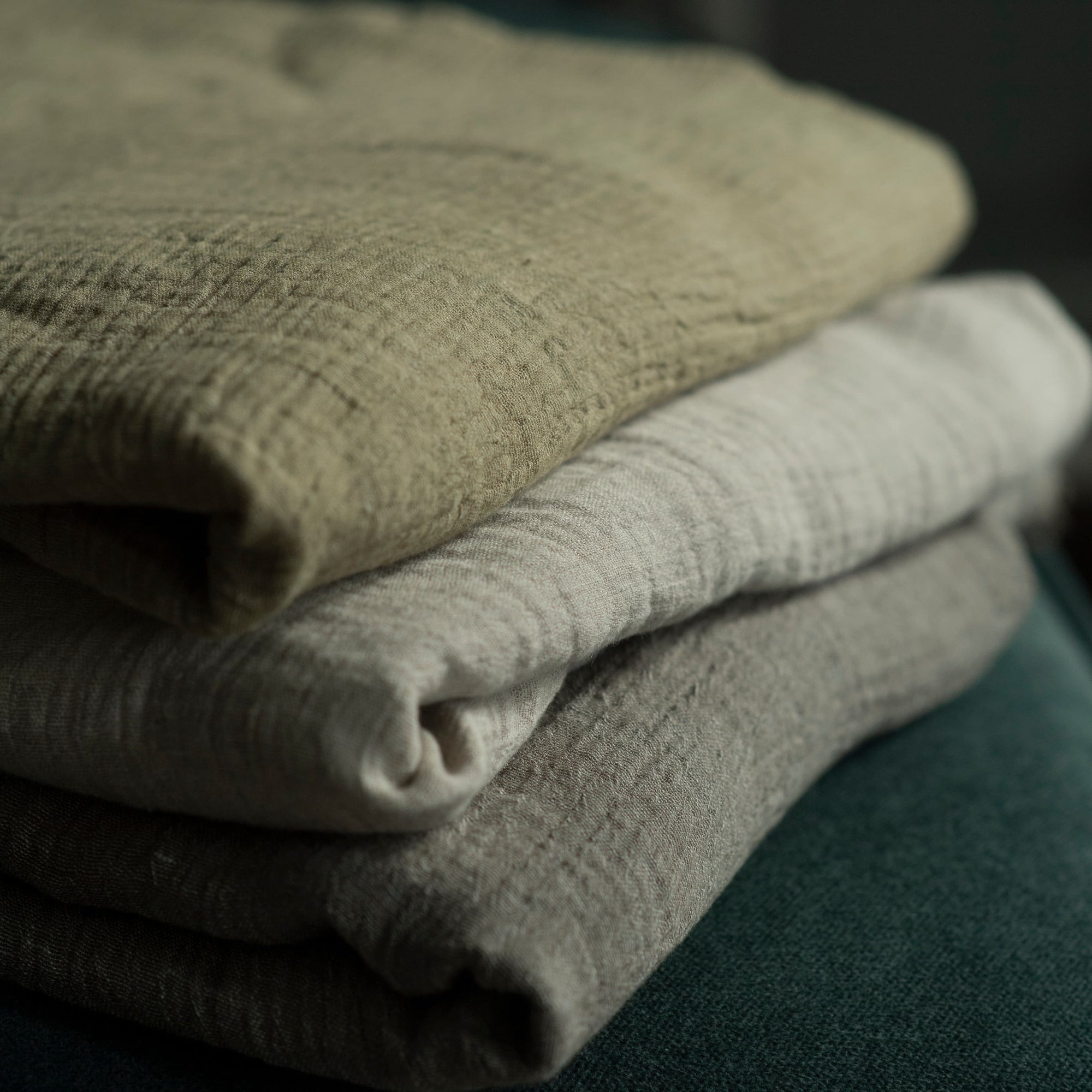 Linen blanket colour options natural textile kO Store